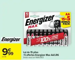 Carrefour Energizer Max offre