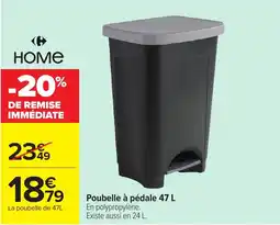Carrefour Market HOME Poubelle à pédale offre