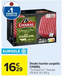 Carrefour Market CHARAL Steaks hachés surgelés offre