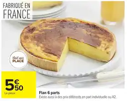 Carrefour Flan 6 parts offre