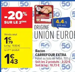Carrefour Carrefour Extra Bacon offre