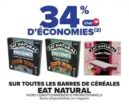 Carrefour Eat natural barres de céréales offre