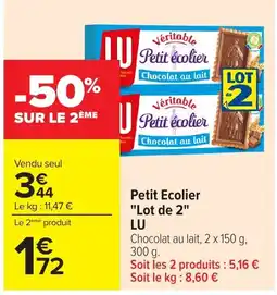Carrefour LU Petit Ecolier offre