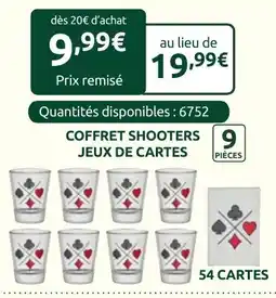 Carrefour COFFRET SHOOTERS JEUX DE CARTES offre