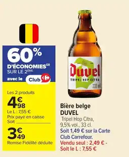 Carrefour Duvel Tripel Hop Citra offre
