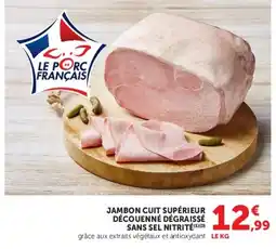 Hyper U Le Porc Français Jambon cuit supérieur offre