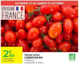 Carrefour Market CARREFOUR BIO Tomate cerise offre