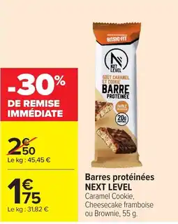 Carrefour Market NEXT LEVEL Barre protéinée offre