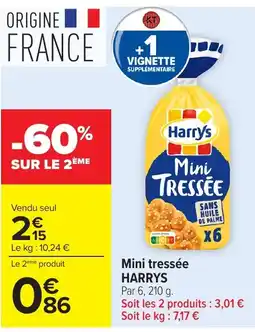 Carrefour Market Harrys Mini Tressée offre