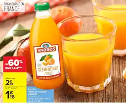 Carrefour Market ANDROS Pur Jus Clémentines offre