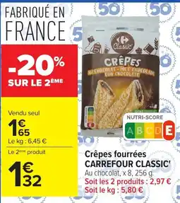 Carrefour Market Carrefour Classic Crêpes fourrées offre