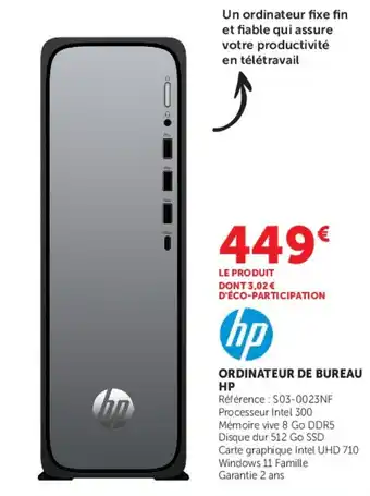 HP ORDINATEUR DE BUREAU