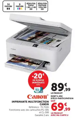 Hyper U Canon IMPRIMANTE MULTIFONCTION offre