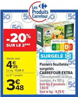 Carrefour Carrefour Extra Paniers feuilletés surgelés offre