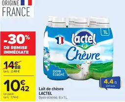 Carrefour LACTEL Lait de chèvre offre