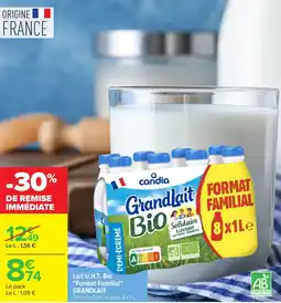Carrefour Candia Grandlait Bio offre