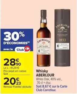 Carrefour Market Aberlour Whisky offre