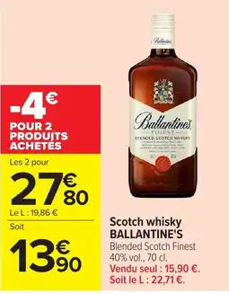 Carrefour Market Ballantine's Scotch whisky offre