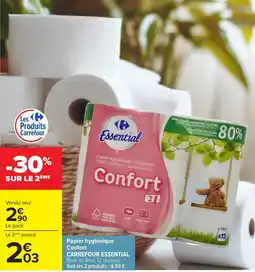 Carrefour Market CARREFOUR ESSENTIAL Papier hygiénique Confort offre
