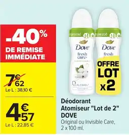Carrefour Market Dove Déodorant Atomiseur offre