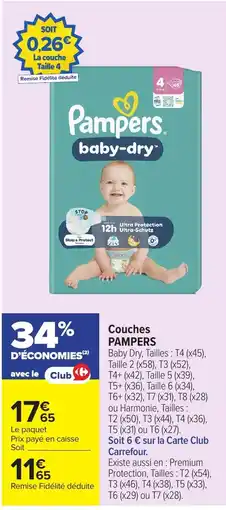 Carrefour Market Pampers baby-dry offre
