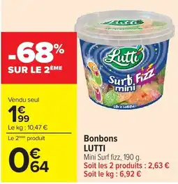 Carrefour LUTTI Mini Surf fizz offre
