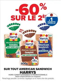 Carrefour Harrys sur tout american sandwich offre
