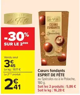 Carrefour ESPRIT de Fête Cœurs fondants offre