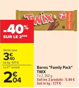 Carrefour TWIX Barres offre