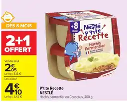 Carrefour Nestlé P'tite Recette offre