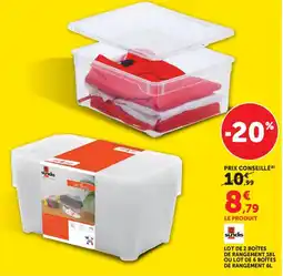 Hyper U sundis Boîtes de rangement offre