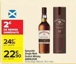 Carrefour Aberlour Speyside Single Malt Scotch Whisky offre