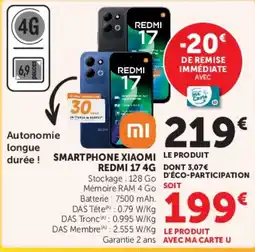 Hyper U XIAOMI SMARTPHONE REDMI 17 4G offre