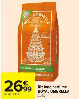 Carrefour ROYAL UMBRELLA Riz long parfumé offre