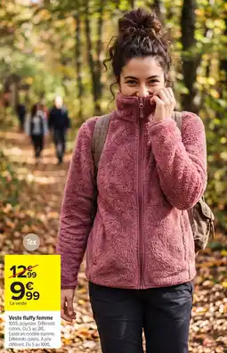 Carrefour Tex Veste fluffy femme offre
