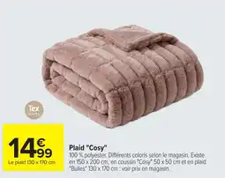 Carrefour Tex HOME Plaid "Cosy" offre