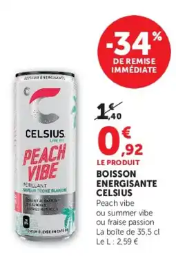 Super U CELSIUS Peach Vibe offre