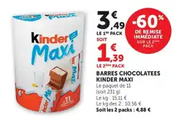Super U Kinder Maxi offre