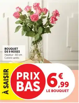 Super U Bouquet de 9 roses offre