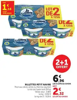 Hyper U Petit Navire Rillettes de thon offre