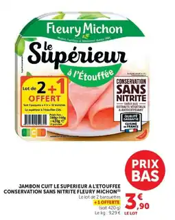 Hyper U Fleury Michon Jambon cuit offre