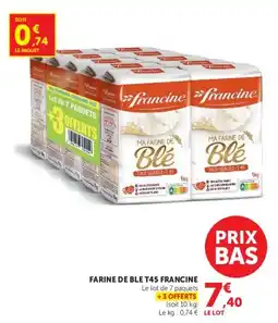 Hyper U Francine Farine de Blé offre