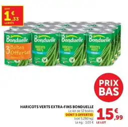 Hyper U Bonduelle Haricots verts offre