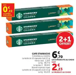 Hyper U STARBUCKS COLOMBIA offre