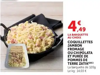 ZATIK Coquillettes jambon fromage