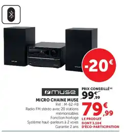 Hyper U muse MICRO CHAINE MUSE offre