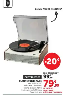 Hyper U MUSE Platine vinyle offre