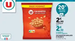 Hyper U U Cacahuètes grillées & salées offre