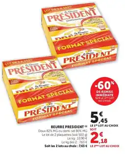 Hyper U Président Beurre offre