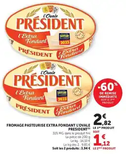 Hyper U PRÉSIDENT l'Extra Fondant offre